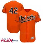 Camiseta Beisbol Hombre Baltimore Orioles 42 Jackie Robinson Naranja Flex Base