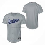 Camiseta Beisbol Nino Los Angeles Dodgers Alterno Replica Gris Camiseta Beisbol Nino Los Angeles Dodgers Alterno Replica Gris