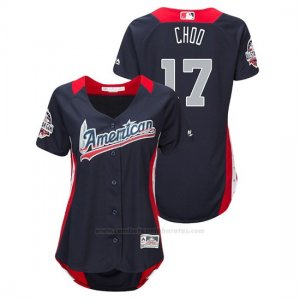 Camiseta Beisbol Mujer All Star Game Shin Soo Choo 2018 1ª Run Derby American League Azul