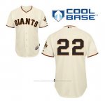 Camiseta Beisbol Hombre San Francisco Giants Jake Peavy 22 Crema 1ª Cool Base