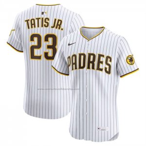 Camiseta Beisbol Hombre San Diego Padres Fernando Tatis Jr Primera Elite Blanco