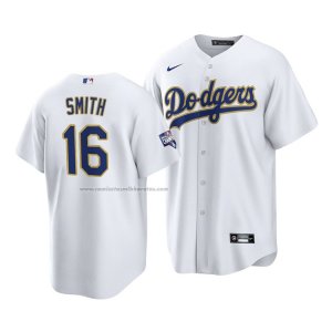 Camiseta Beisbol Hombre Los Angeles Dodgers Will Smith 2021 Gold Program Replica Blanco