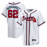 Camiseta Beisbol Hombre Atlanta Braves Daysbel Hernandez Primera Replica Blanco