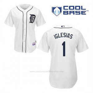 Camiseta Beisbol Hombre Detroit Tigers Jose Iglesias 1 Blanco 1ª Cool Base
