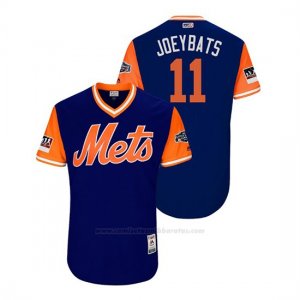 Camiseta Beisbol Hombre New York Mets Jose Bautista 2018 Llws Players Weekend Joeybats Royal