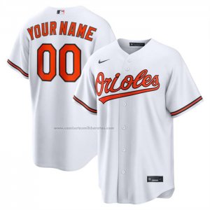Camiseta Beisbol Hombre Baltimore Orioles Primera Replica Personalizada Blanco1