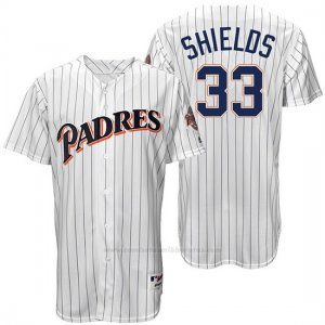 Camiseta Beisbol Hombre San Diego Padres James Shields Blanco Turn Back The Clock