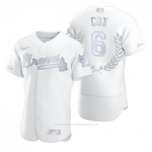 Camiseta Beisbol Hombre Atlanta Braves Bobby Cox Awards Collection Retirement Blanco