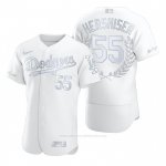 Camiseta Beisbol Hombre Los Angeles Dodgers Orel Hershiser Awards Collection NL Cy Young Blanco