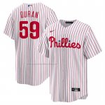 Camiseta Beisbol Hombre Philadelphia Phillies Jhoan Duran Primera Replica Blanco