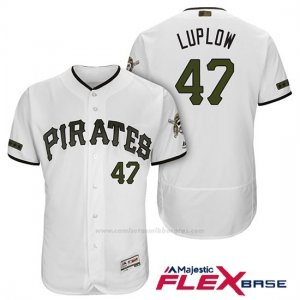 Camiseta Beisbol Hombre Pittsburgh Pirates Jordan Luplow Blanco 2018 1ª Alterno Flex Base