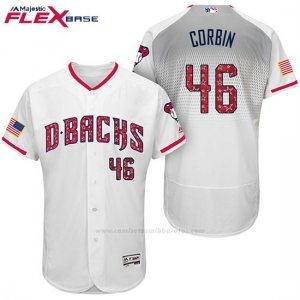 Camiseta Beisbol Hombre Arizona Diamondbacks 2017 Estrellas y Rayas 46 Patrick Corbin Blanco Flex Base