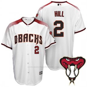 Camiseta Beisbol Hombre Arizona Diamondbacks 2 Aaron Hill 1ª Blanco