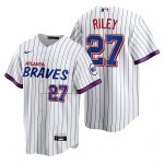 Camiseta Beisbol Hombre Atlanta Braves Austin Riley Replica 2021 City Connect Blanco