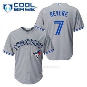 Camiseta Beisbol Hombre Toronto Blue Jays Ben Revere 7 Gris Cool Base