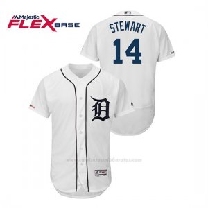 Camiseta Beisbol Hombre Detroit Tigers Christin Stewart 150th Aniversario Patch Flex Base Blanco