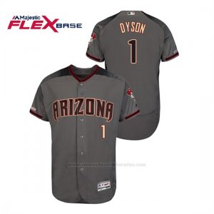 Camiseta Beisbol Hombre Arizona Diamondbacks Jarrod Dyson 150th Aniversario Patch Autentico Flex Base Gris