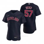 Camiseta Beisbol Hombre Cleveland Indians Shane Bieber Alterno Autentico 2020 Azul