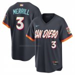 Camiseta Beisbol Hombre San Diego Padres Jackson Merrill City Connect 2026 Stadium Negro Camiseta Beisbol Hombre San Diego Padres Jackson Merrill City Connect 2026 Stadium Negro