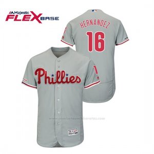 Camiseta Beisbol Hombre Philadelphia Phillies Cesar Hernandez 150th Aniversario Patch Flex Base Gris