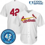 Camiseta Beisbol Hombre St. Louis Cardinals Jackie Robinson Cool Base Blanco