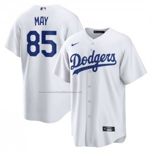 Camiseta Beisbol Hombre Los Angeles Dodgers Dustin May Primera Replica Blanco