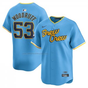 Camiseta Beisbol Hombre Milwaukee Brewers Bo Bichette City Connect Limited Azul