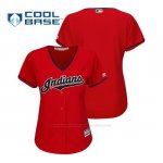 Camiseta Beisbol Mujer Cleveland Indians 2019 Cool Base Majestic Alternato Personalizada Rojo