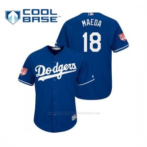Camiseta Beisbol Hombre Los Angeles Dodgers Kenta Maeda Cool Base Entrenamiento de Primavera 2019 Azul