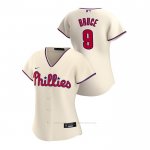 Camiseta Beisbol Mujer Philadelphia Phillies Jay Bruce 2020 Replica Alterno Crema