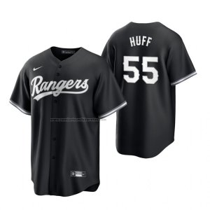 Camiseta Beisbol Hombre Texas Rangers Sam Huff Replica 2021 Negro