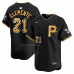 Camiseta Beisbol Hombre Pittsburgh Pirates Roberto Clemente Alterno Limited Negro Camiseta Beisbol Hombre Pittsburgh Pirates Roberto Clemente Alterno Limited Negro