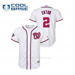 Camiseta Beisbol Nino Washington Nationals Adam Eaton 2019 World Series Bound Cool Base Blanco