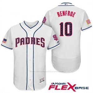 Camiseta Beisbol Hombre San Diego Padres 2017 Estrellas y Rayas Hunter Renfroe Blanco Flex Base