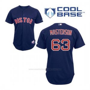 Camiseta Beisbol Hombre Boston Red Sox 63 Justin Masterson Azul Alterno Cool Base