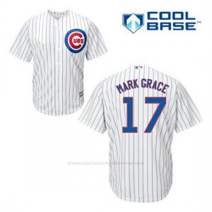 Camiseta Beisbol Hombre Chicago Cubs 17 Mark Grace Blanco 1ª Cool Base
