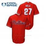 Camiseta Beisbol Hombre Philadelphia Phillies Aaron Nola Cool Base Alternato Rojo