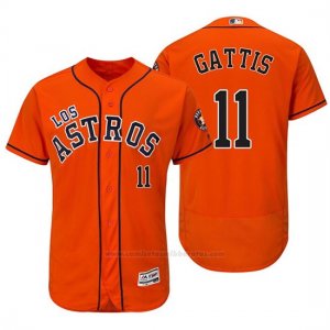 Camiseta Beisbol Hombre Houston Astros Evan Gattis 11 Naranja Hispanic Heritage