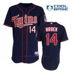 Camiseta Beisbol Hombre Minnesota Twins Kent Hrbek 14 Azul Azul Alterno 1ª Cool Base