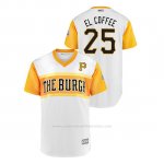 Camiseta Beisbol Hombre Pittsburgh Pirates Gregory Polanco 2019 Little League Classic El Coffee Replica Blanco