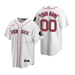 Camiseta Beisbol Hombre Boston Red Sox Personalizada Primera Blanco