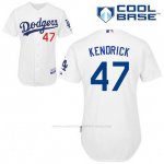 Camiseta Beisbol Hombre Los Angeles Dodgers Howie Kendrick 47 Blanco 1ª Cool Base