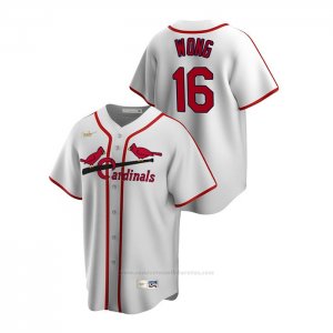 Camiseta Beisbol Hombre St. Louis Cardinals Kolten Wong Cooperstown Collection Primera Blanco
