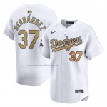 Camiseta Beisbol Hombre Los Angeles Dodgers Teoscar Hernandez 2025 Gold Collection Limited Blanco