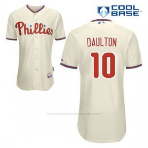Camiseta Beisbol Hombre Philadelphia Phillies Darren Daulton 10 Crema Alterno Cool Base