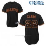 Camiseta Beisbol Hombre San Francisco Giants Will Clark 22 Negro Fashion Cool Base