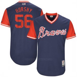 Camiseta Beisbol Hombre Atlanta Braves 2017 Little League World Series 56 Jason Hursh Azul