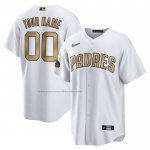 Camiseta Beisbol Hombre San Diego Padres Personalizada 2022 All Star Replica Blanco