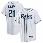 Camiseta Beisbol Hombre Tampa Bay Rays Francisco Mejia Primera Replica Blanco