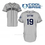 Camiseta Beisbol Hombre San Diego Padres Tony Gwynn 19 Gris Cool Base